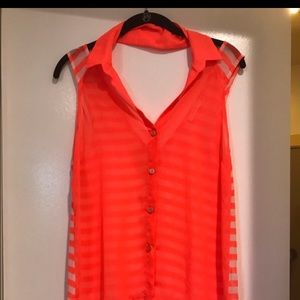 Neon orange tank